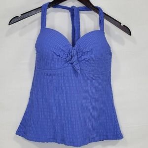 Jessica Simpson Knot Front Halter Tankini Top